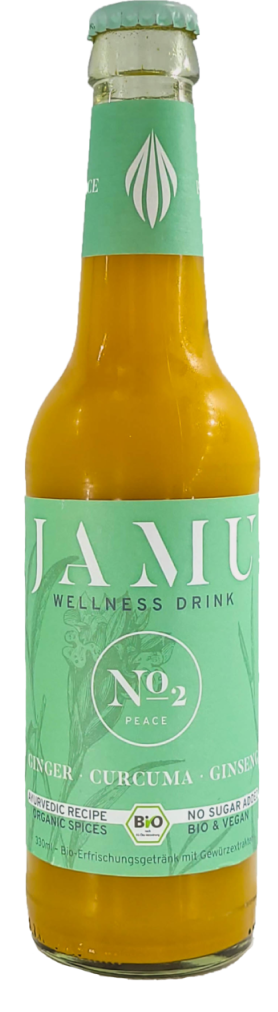 Bottle of wellness drink No 2 Peace by Jamu