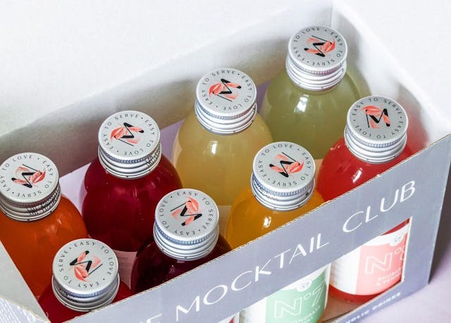 box with 8 bottles of mocktails by The Mocktail Club