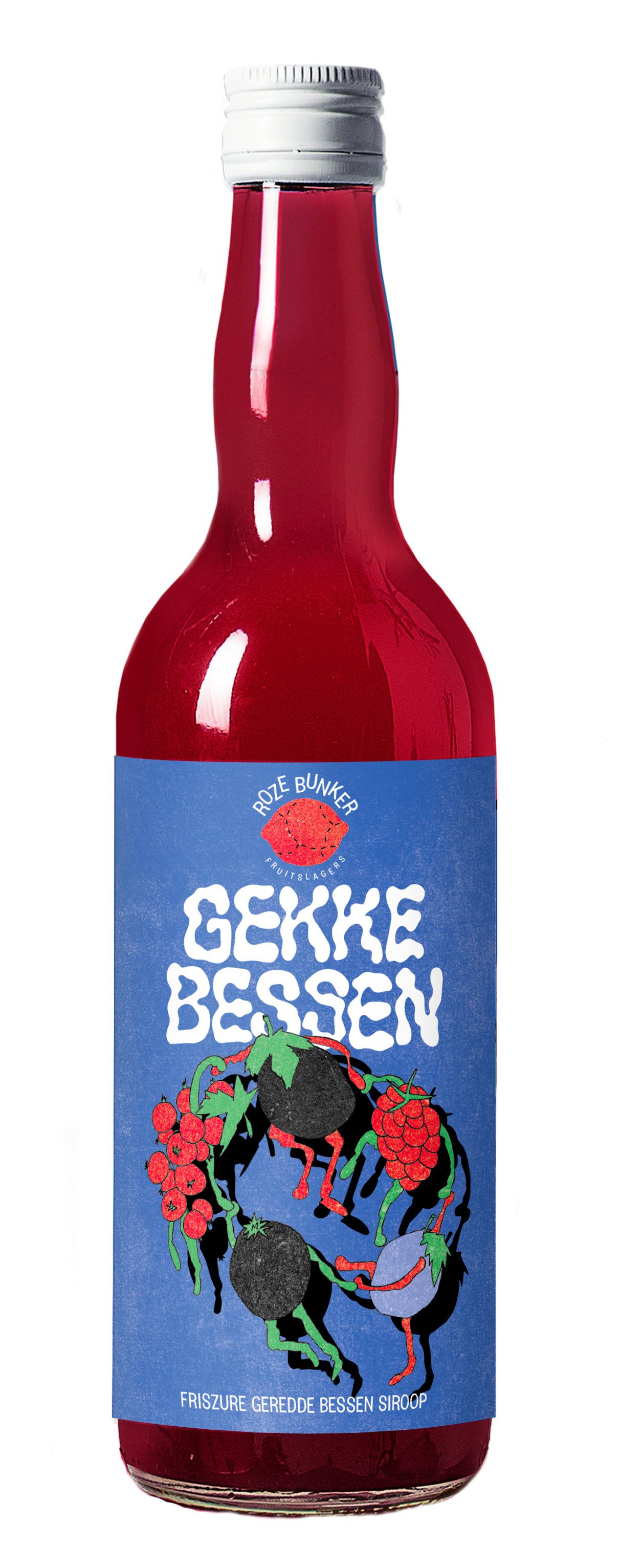 Bottle of Crazy Berry syrup by Roze Bunker