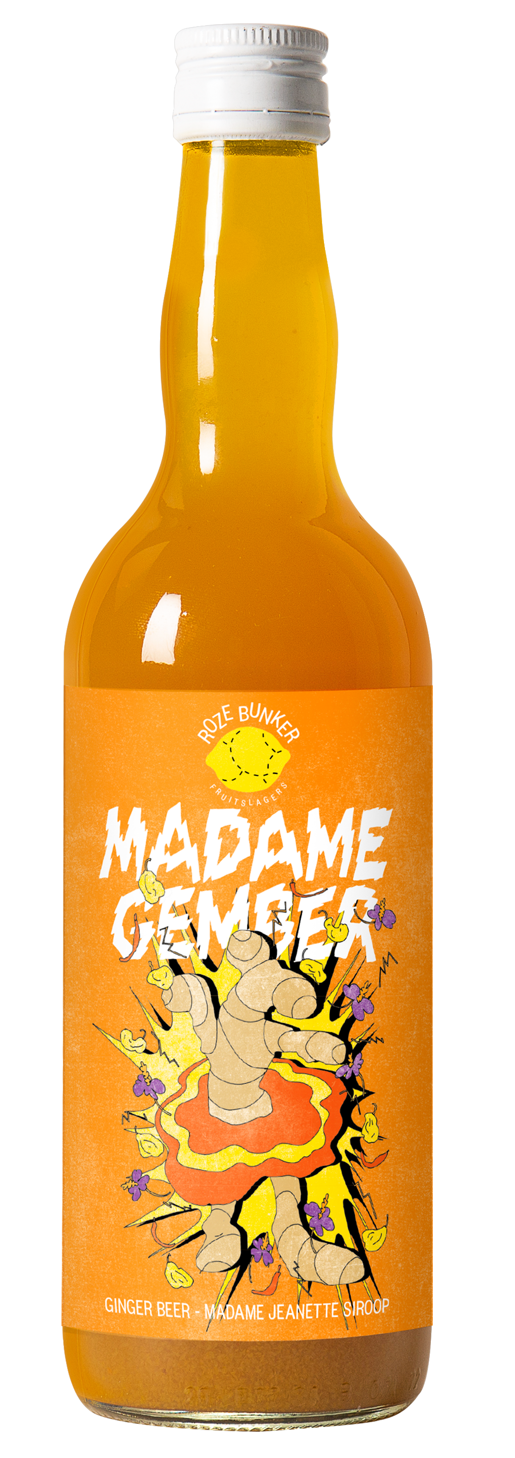Bottle of Madame ginger syrup by Rozee Bunker