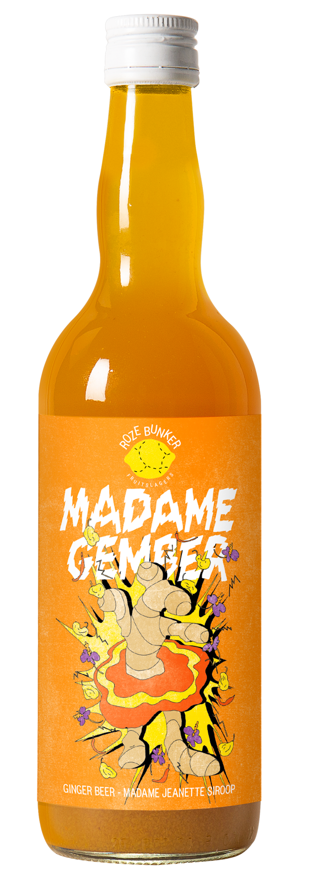 Bottle of Madame ginger syrup by Rozee Bunker