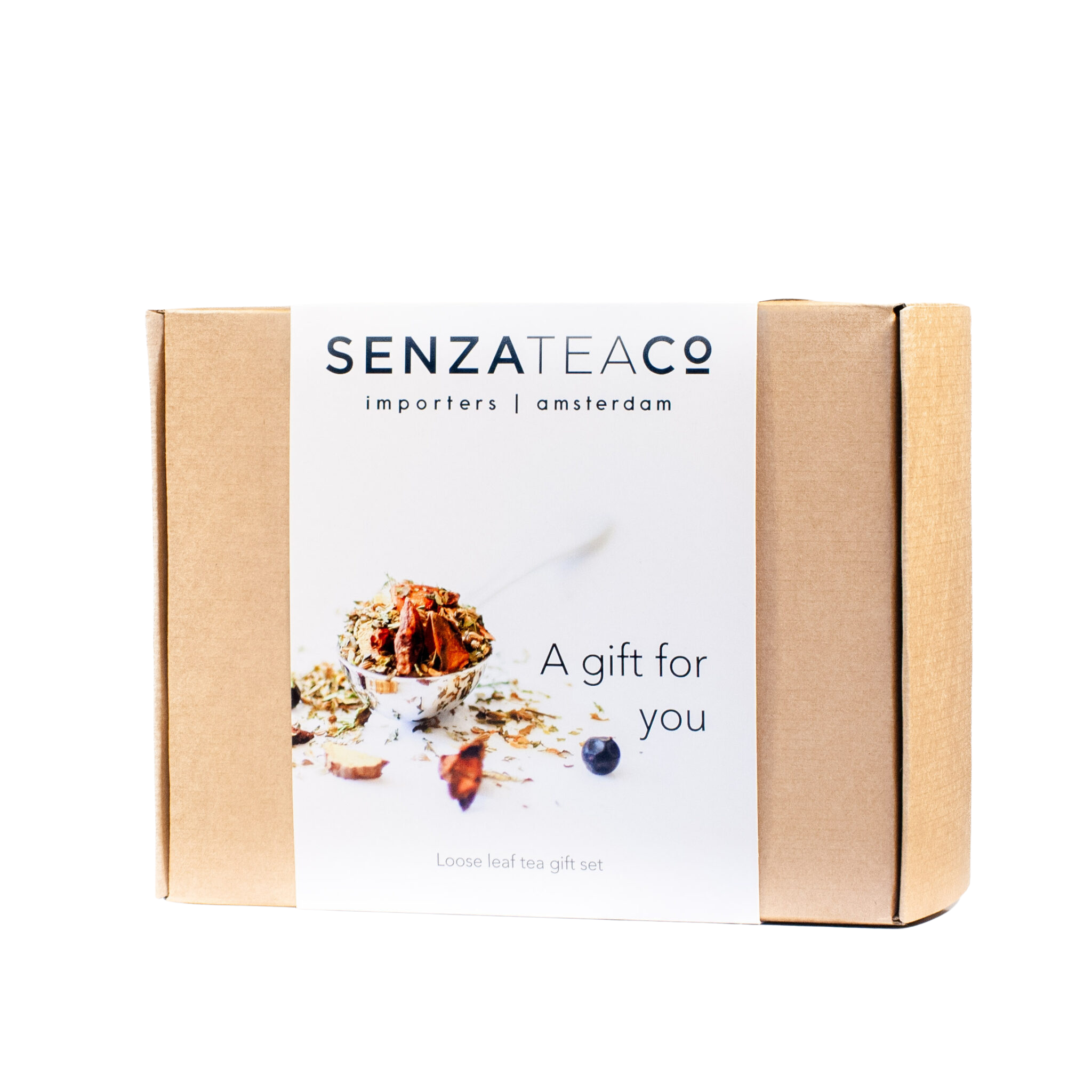 Box for tea gift pack by Senza Tea
