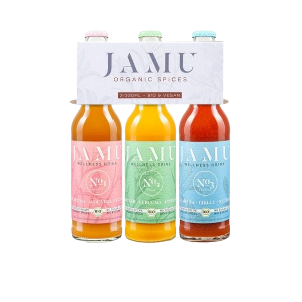 3 bottles trial pack of drinks by Jamu