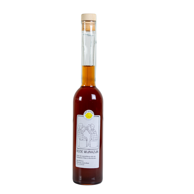Bottle of red wine vinegar by Roze Bunker