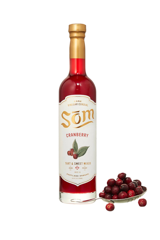 Bottle of non-alcoholic drink Cranberry by Som Cordial