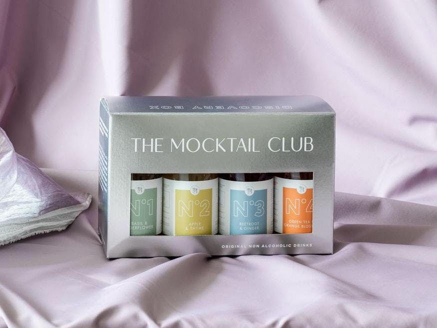 box with 8 bottles of mocktails by The Mocktail Club