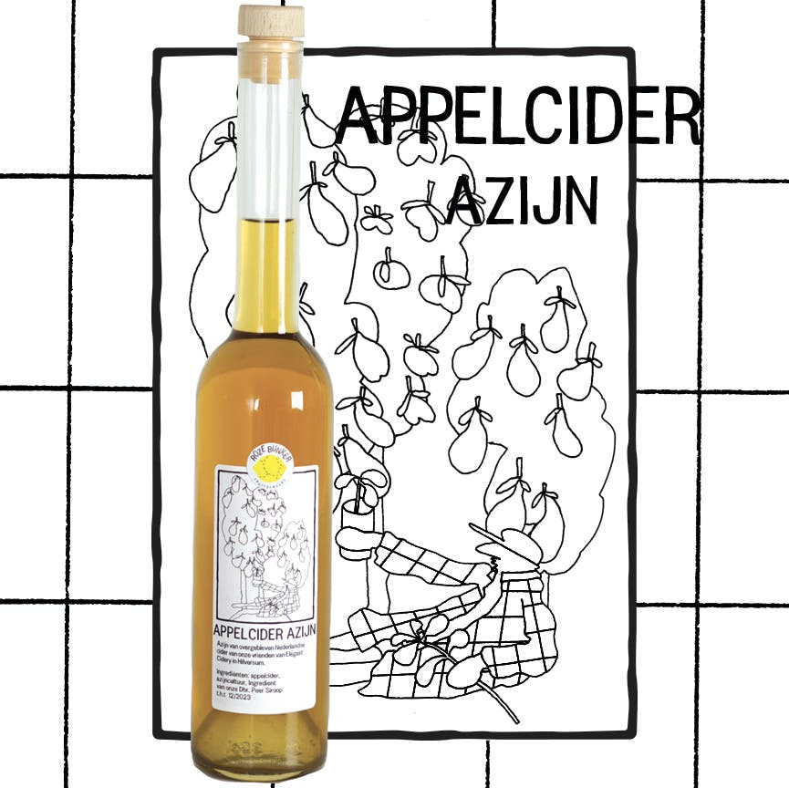 Bottle of apple cider vinegar by Roze Bunker