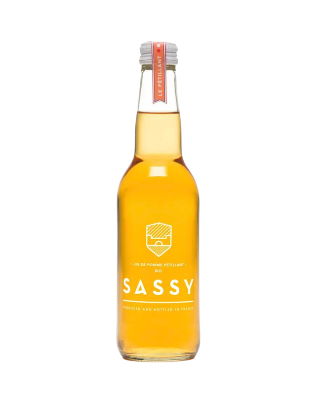 Bottle of sparkling apple juice by Maison SASSY